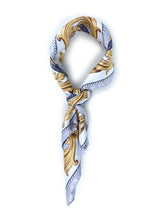 Foulard bianco 70x70cm in pura seta stampata PAINTING